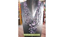 Mix Colors Beading Necklaces with Stone